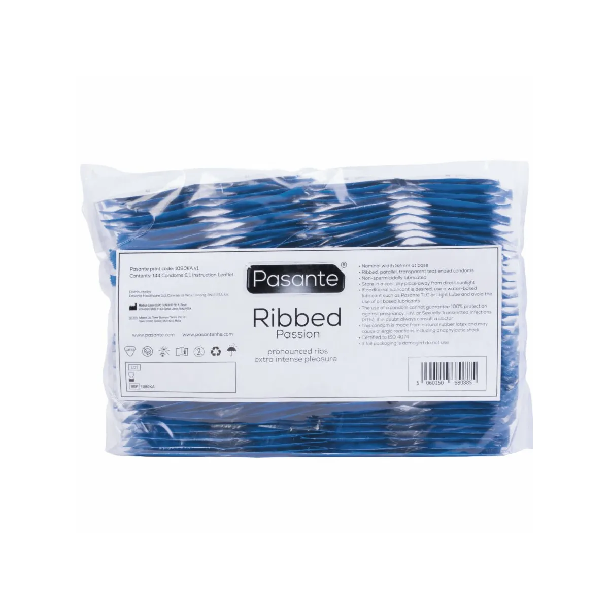 Ribbed Passion Kondome Beutel 144 Stück von Pasante | Fesselliebe.de