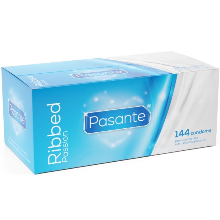 Gerippte Passion-Kondome Box 144 Stück von Pasante | Fesselliebe.de