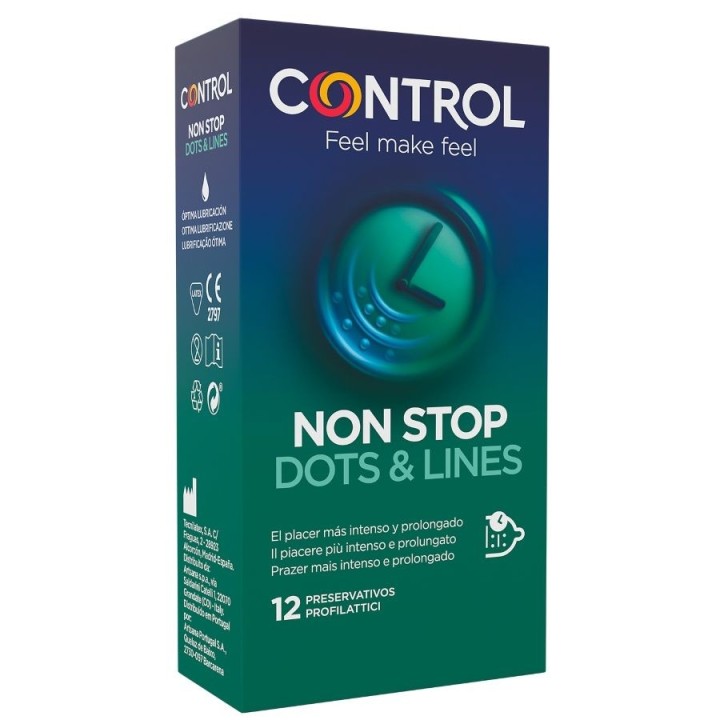 Nonstop Dots and Lines Kondoms 12 Stück von Control Kondoms | Fesselliebe.de