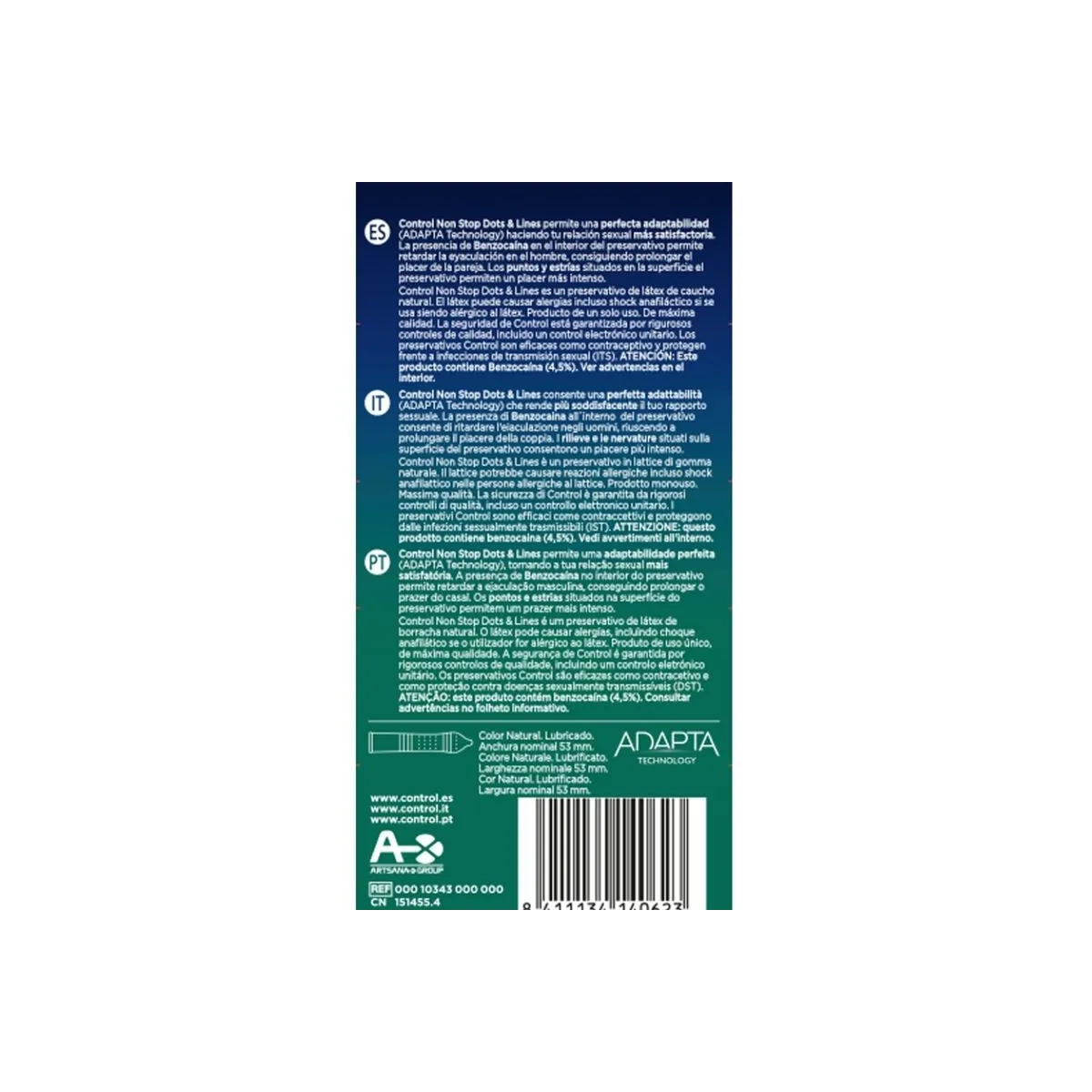 Nonstop Dots and Lines Kondoms 12 Stück von Control Kondoms | Fesselliebe.de