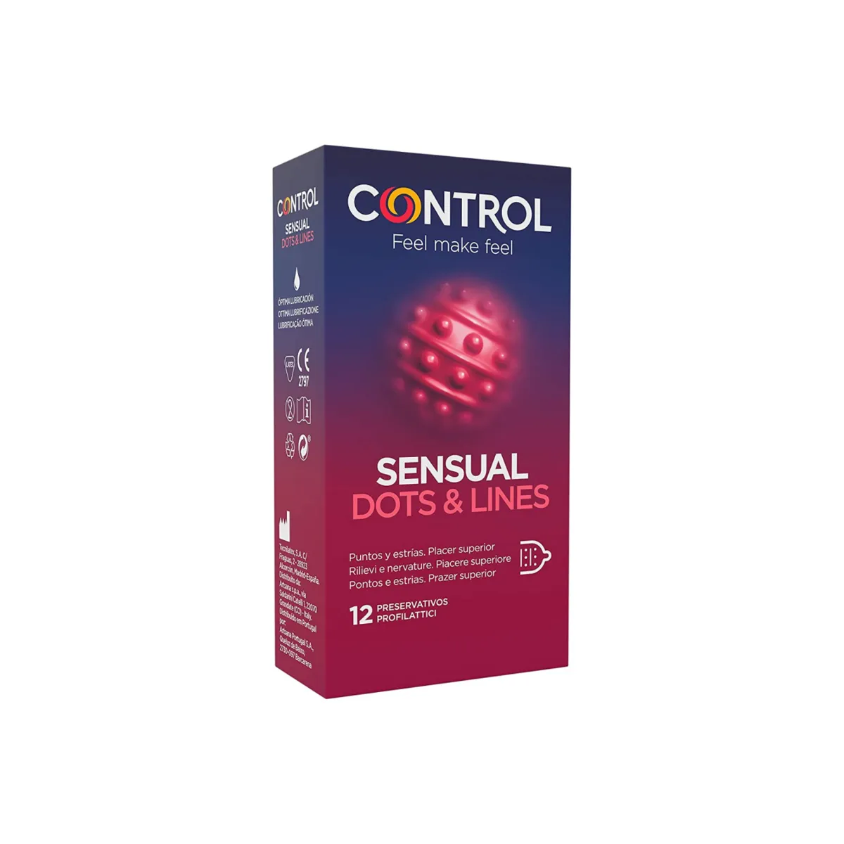 Sinnliche Punkte & Linien Punkte und Dehnungsmarken 12 Stück von Control Kondoms | Fesselliebe.de