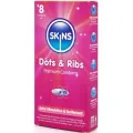 Dots & Ribs Premium-Kondome Packung 8 von Skins