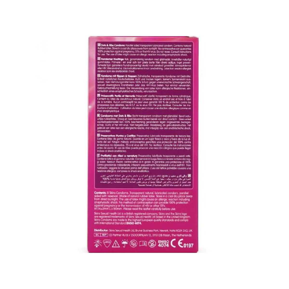 Dots & Ribs Premium-Kondome Packung 8 von Skins | Fesselliebe.de