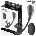 Analplug mit Vibration, 360°-Wellung und Hodenstimulator von Addicted Toys