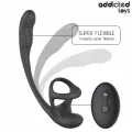 Analplug mit Vibration, 360°-Wellung und Hodenstimulator von Addicted Toys