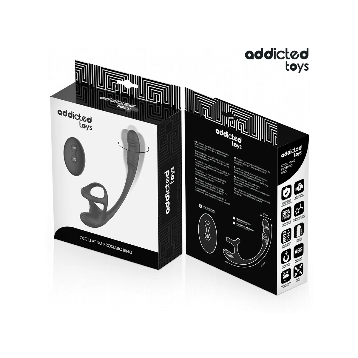 Analplug mit Vibration, 360°-Wellung und Hodenstimulator von Addicted Toys | Fesselliebe.de