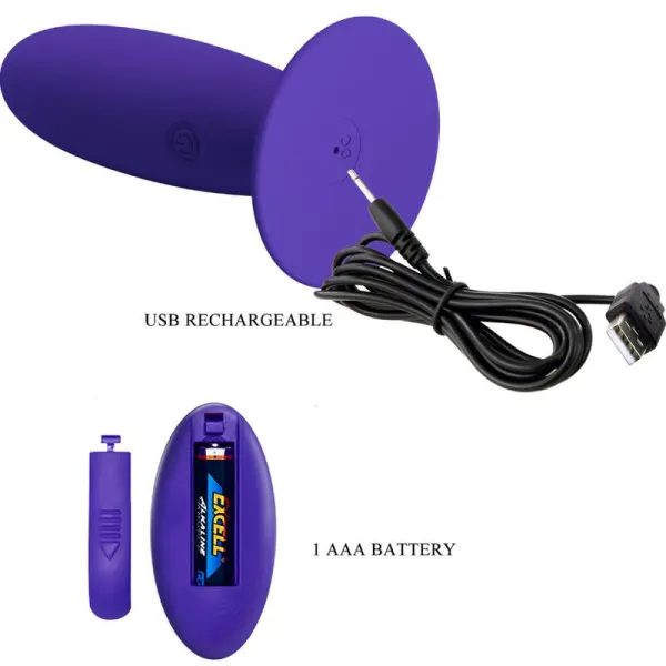 Jugendplug Analvibrator mit Fernbedienung Violett von Pretty Love Youth | Fesselliebe.de