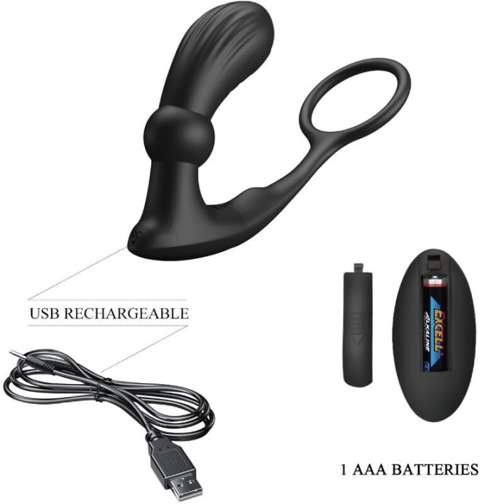 Warren Black Analring & Vibrator von Pretty Love Bottom | Fesselliebe.de