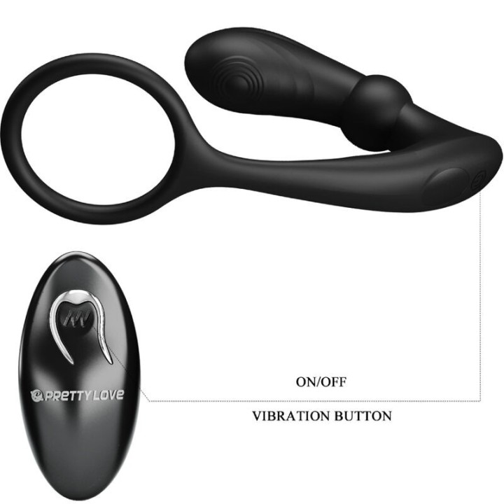 Warren Black Analring & Vibrator von Pretty Love Bottom | Fesselliebe.de