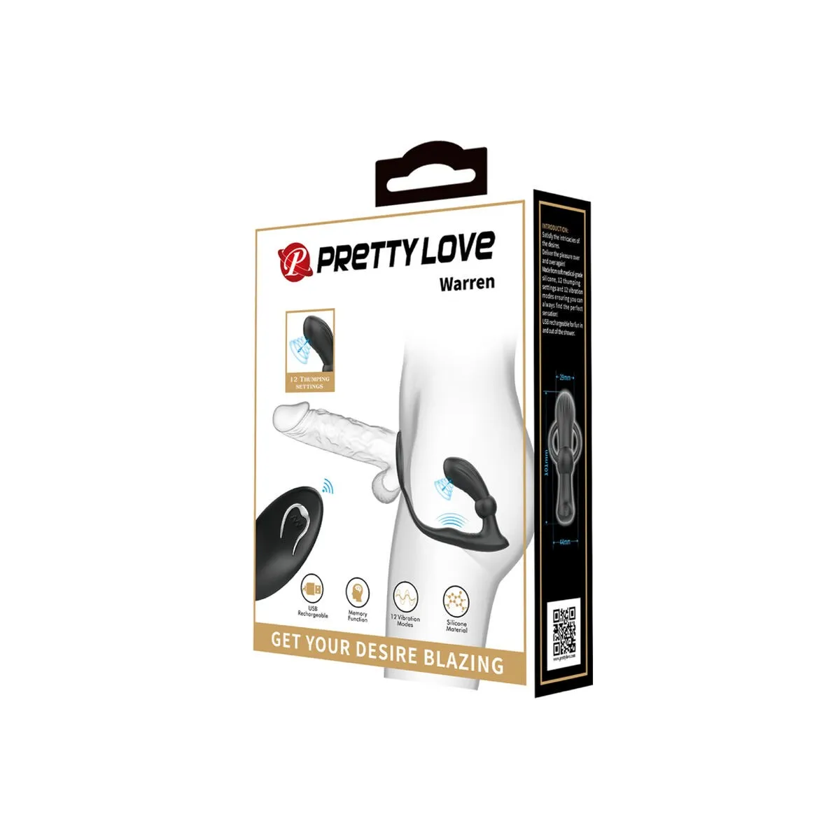 Warren Black Analring & Vibrator von Pretty Love Bottom | Fesselliebe.de