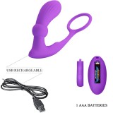 Warren Ring & Violett Analvibrator von Pretty Love Bottom | Fesselliebe.de