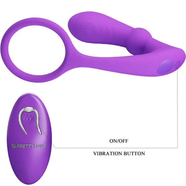 Warren Ring & Violett Analvibrator von Pretty Love Bottom | Fesselliebe.de
