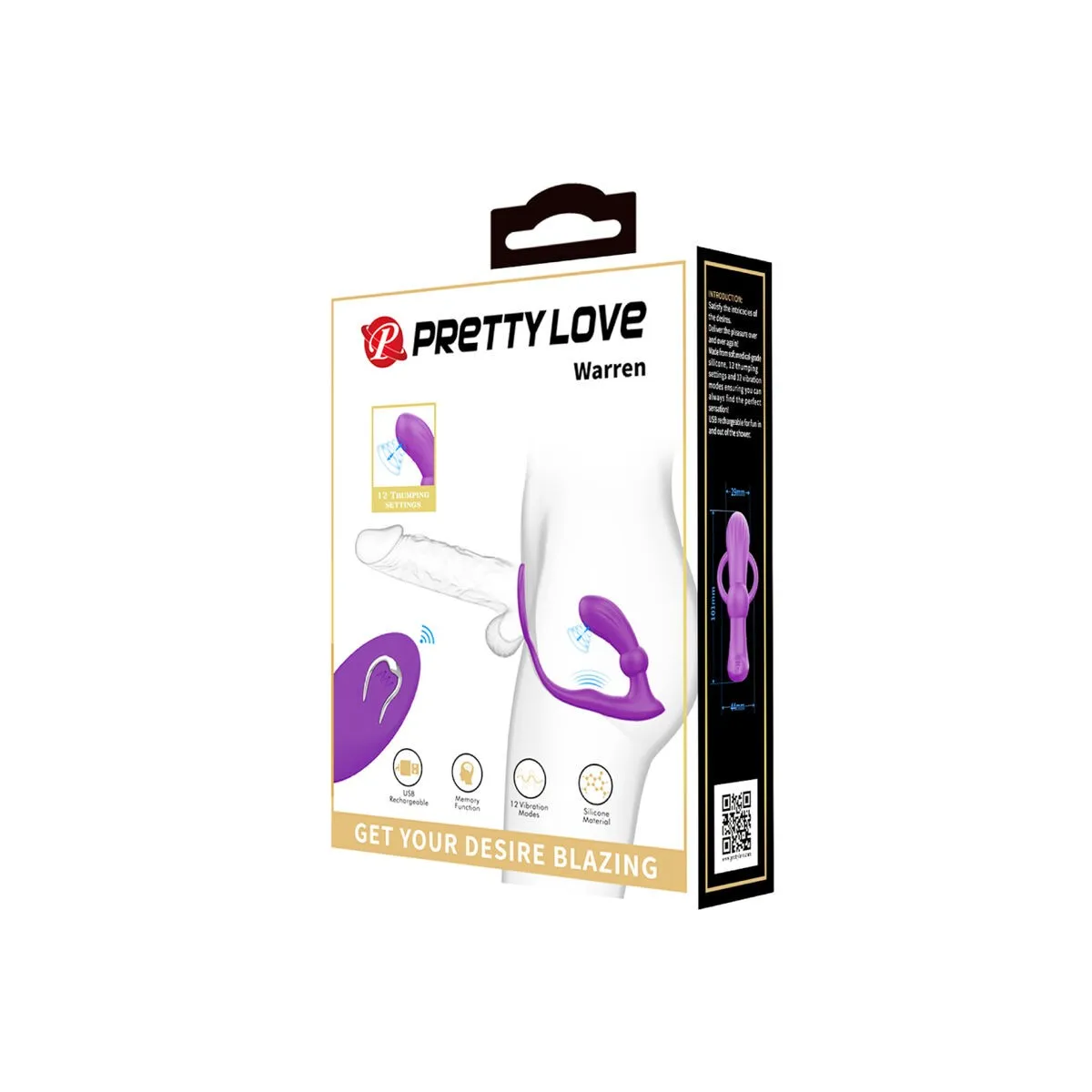 Warren Ring & Violett Analvibrator von Pretty Love Bottom | Fesselliebe.de
