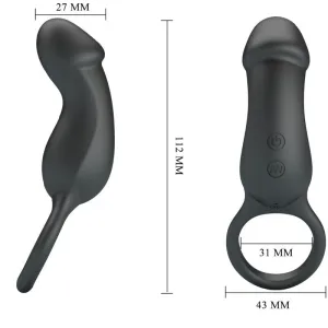 Warren Black Analring & Vibrator von Pretty Love Bottom