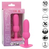 First Time Anal Plug mit Perlensonde 10 Vibrationen Rosa von Calexotics | Fesselliebe.de
