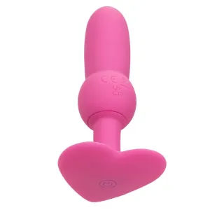 First Time Anal Plug mit Perlensonde 10 Vibrationen Rosa von Calexotics