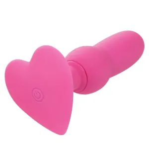 First Time Anal Plug mit Perlensonde 10 Vibrationen Rosa von Calexotics