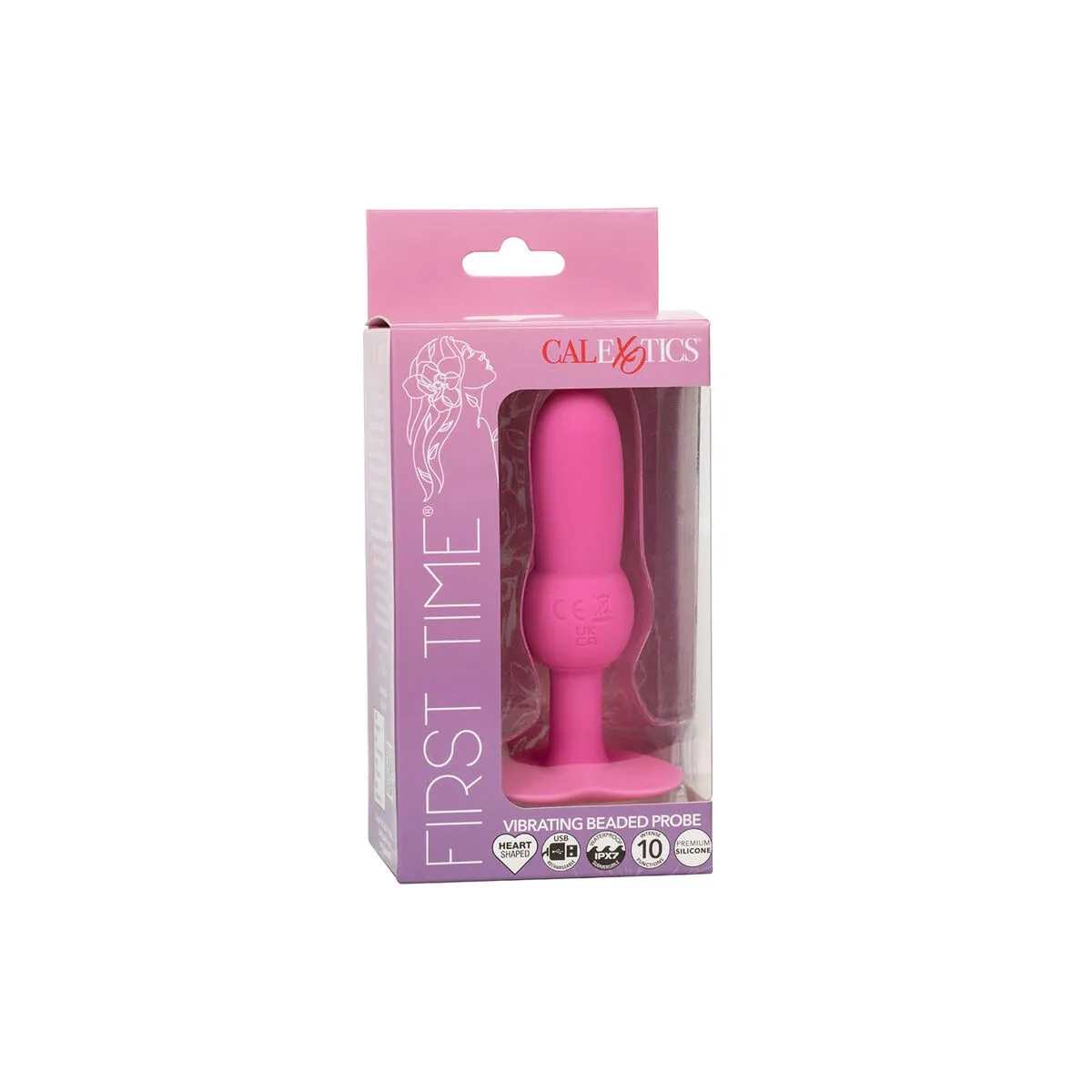First Time Anal Plug mit Perlensonde 10 Vibrationen Rosa von Calexotics | Fesselliebe.de