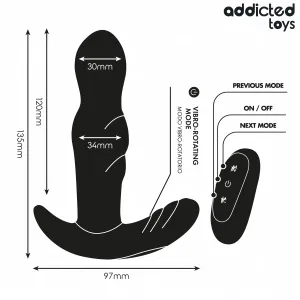 Rotierender Vibrierender Analstecker mit Fernbedienung von Addicted Toys