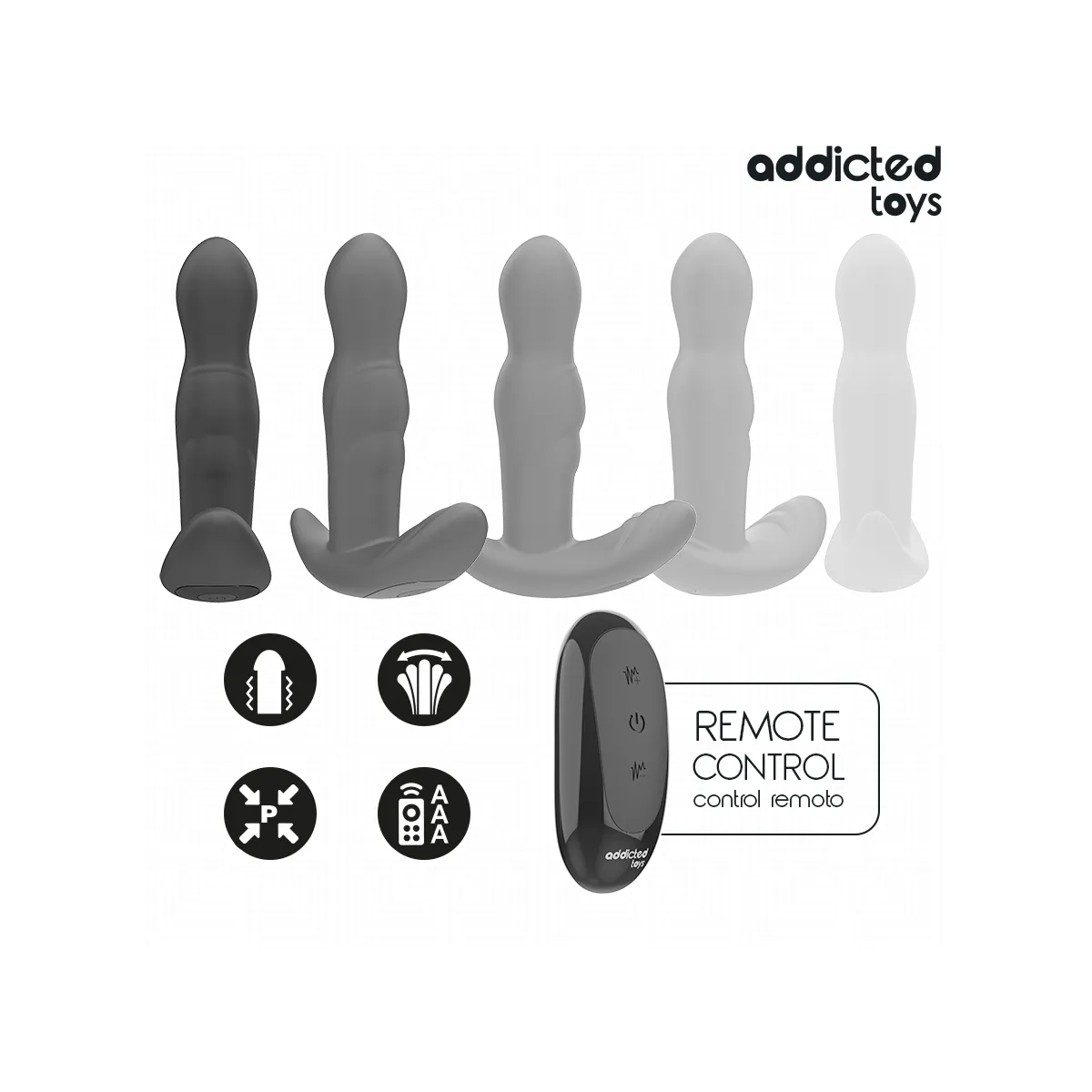 Rotierender Vibrierender Analstecker mit Fernbedienung von Addicted Toys | Fesselliebe.de