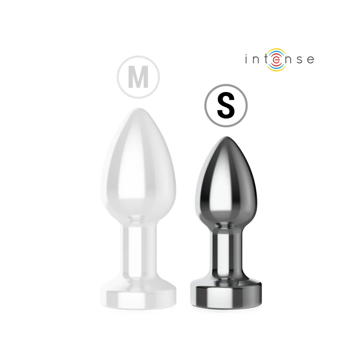 Vibrierender Analplug aus Metall mit Led-Leuchten und mit Fernbedienung - Grösse S von Intense Anal Toys | Fesselliebe.de