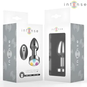 Vibrierender Analplug aus Metall mit Led-Leuchten und mit Fernbedienung - Grösse M von Intense Anal Toys