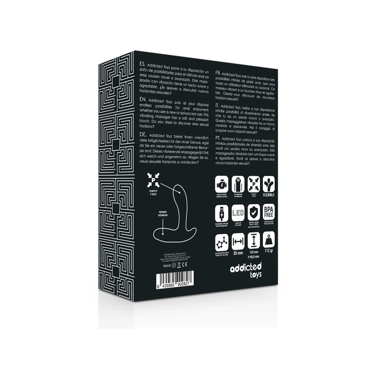 Anal Massager Schwarze Vibration von Addicted Toys | Fesselliebe.de