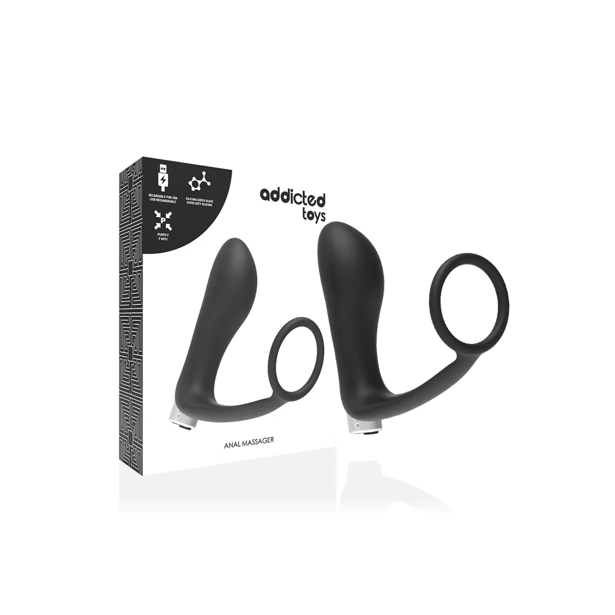 Prostata Vibrator wiederaufladbar, Modell 1 - Schwarz von Addicted Toys | Fesselliebe.de