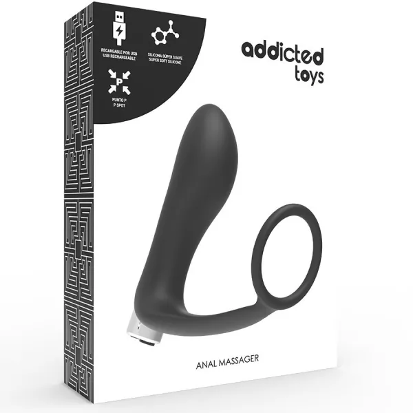 Prostata Vibrator wiederaufladbar, Modell 1 - Schwarz von Addicted Toys | Fesselliebe.de