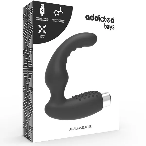 Prostatic Vibrator wiederaufladbares Modell 2 - Schwarz von Addicted Toys | Fesselliebe.de