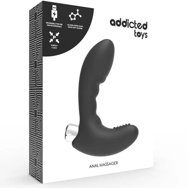Prostata Vibrator wiederaufladbar, Modell 4 - Schwarz von Addicted Toys | Fesselliebe.de