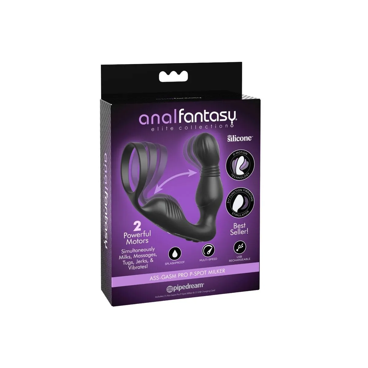 Vibrierendes und wiederaufladbares Prostatamassager von Anal Fantasy Elite Collection | Fesselliebe.de