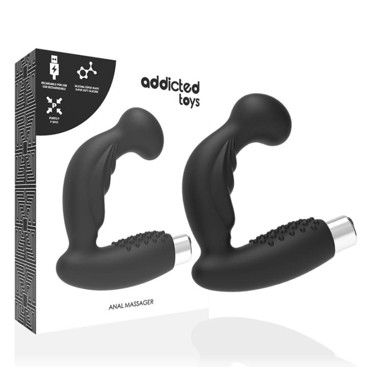 Prostata Vibrator wiederaufladbar, Modell 3 - Schwarz von Addicted Toys | Fesselliebe.de