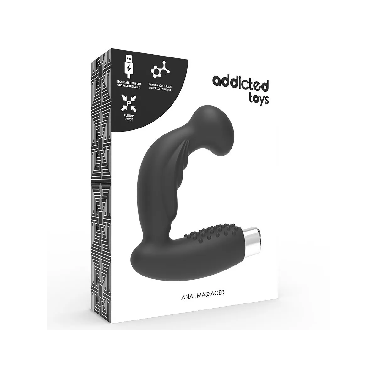 Prostata Vibrator wiederaufladbar, Modell 3 - Schwarz von Addicted Toys | Fesselliebe.de