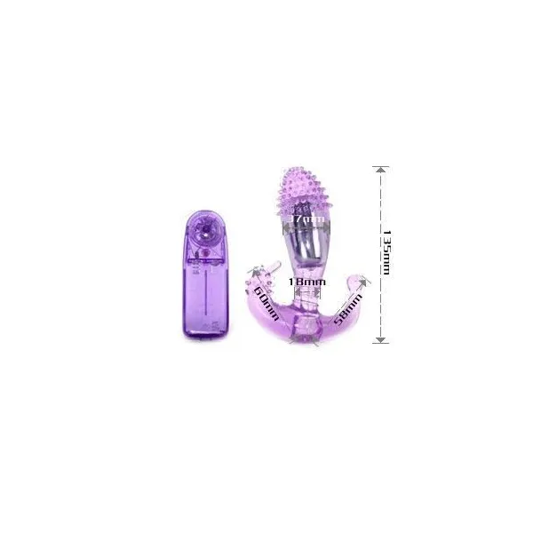 Fliederfarbener Vaginal und Analstimulator mit Vibration von Baile | Fesselliebe.de