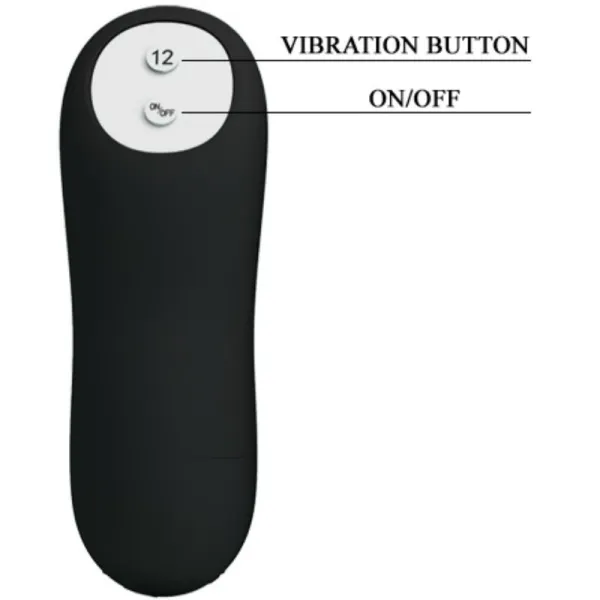 Silikon Anal Plug Penis Form und 12 Vibrationsmodi Schwarz von Pretty Love Bottom | Fesselliebe.de
