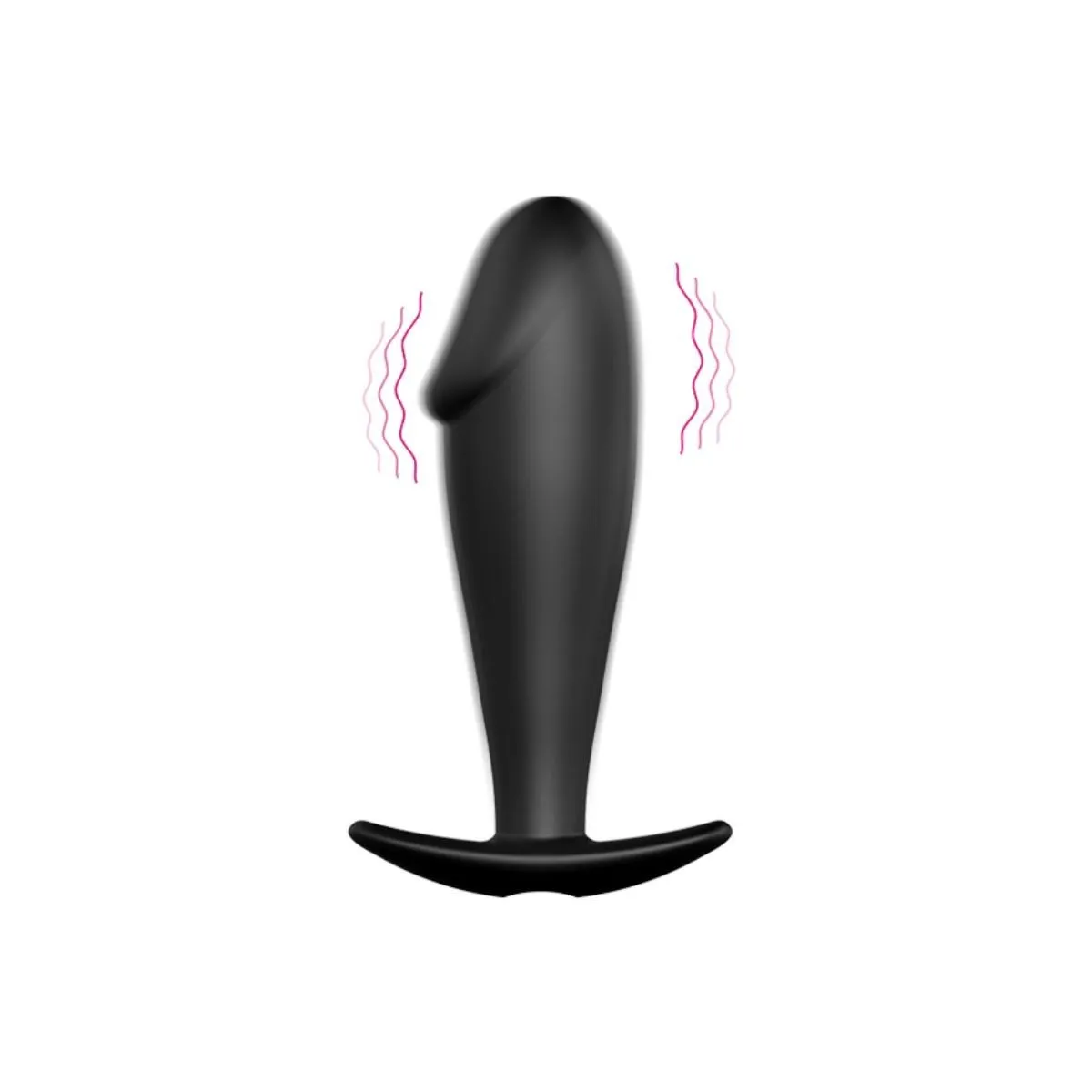Silikon Anal Plug Penis Form und 12 Vibrationsmodi Schwarz von Pretty Love Bottom | Fesselliebe.de