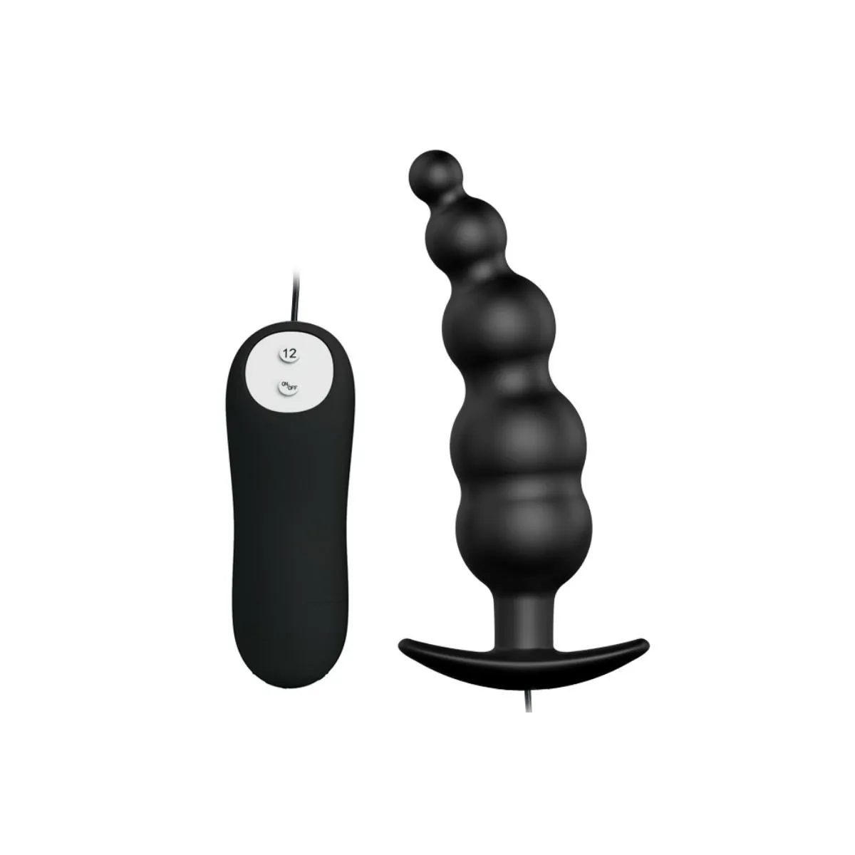 Analplug aus Silikon Extra Stimulation und 12 Vibrationsmodi Schwarz von Pretty Love Bottom | Fesselliebe.de