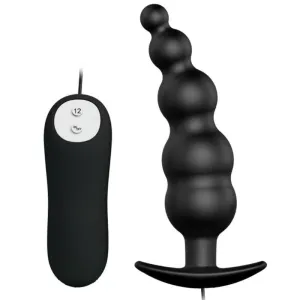 Analplug aus Silikon Extra Stimulation und 12 Vibrationsmodi Schwarz von Pretty Love Bottom | Fesselliebe.de