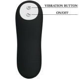 Analplug aus Silikon Extra Stimulation und 12 Vibrationsmodi Schwarz von Pretty Love Bottom | Fesselliebe.de