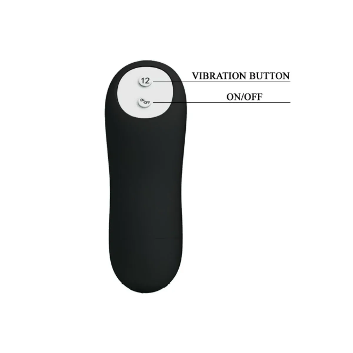 Analplug aus Silikon Extra Stimulation und 12 Vibrationsmodi Schwarz von Pretty Love Bottom | Fesselliebe.de