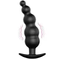 Analplug aus Silikon Extra Stimulation und 12 Vibrationsmodi Schwarz von Pretty Love Bottom