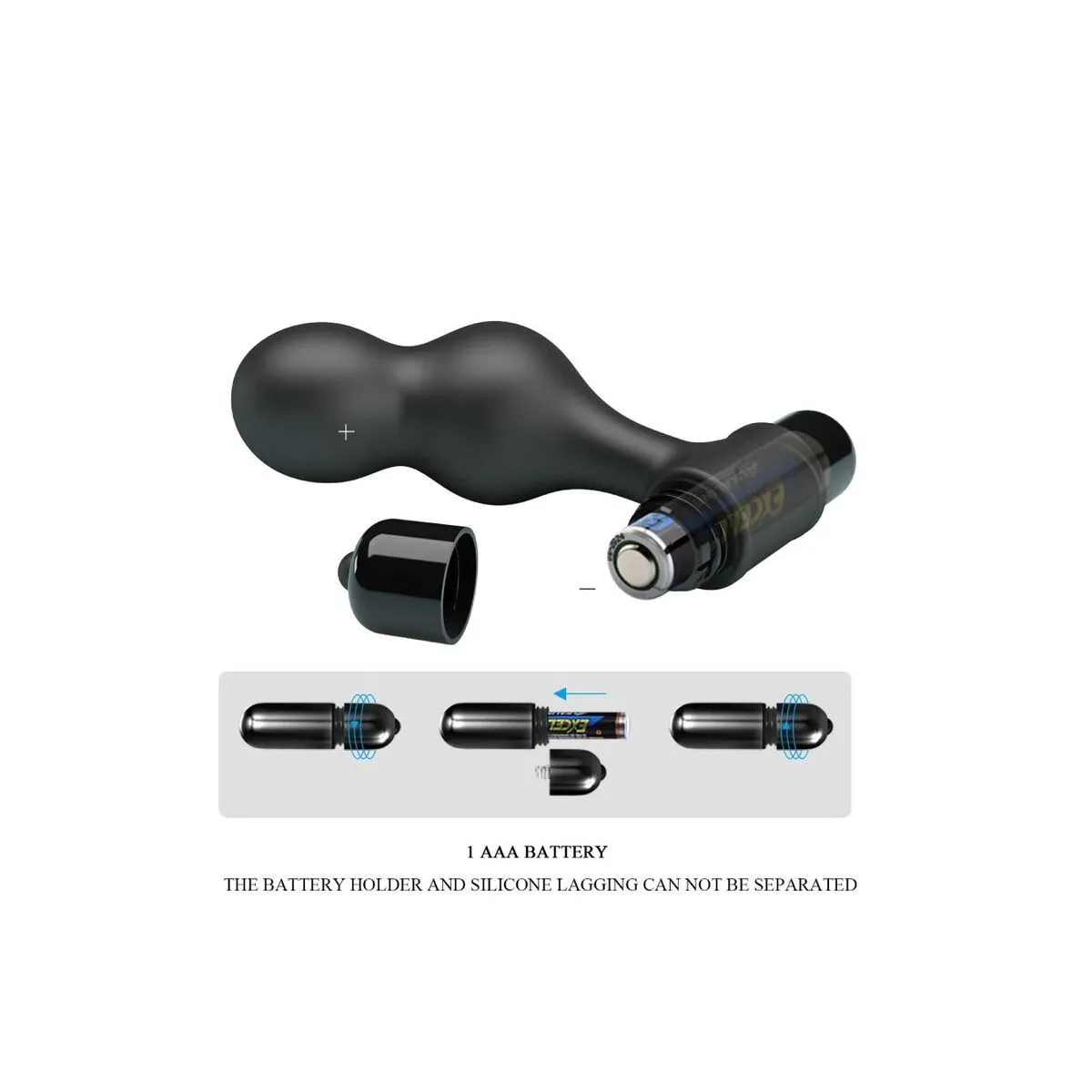 Schwarzer Silikon-Vibrator-Analstecker von Mr Play | Fesselliebe.de