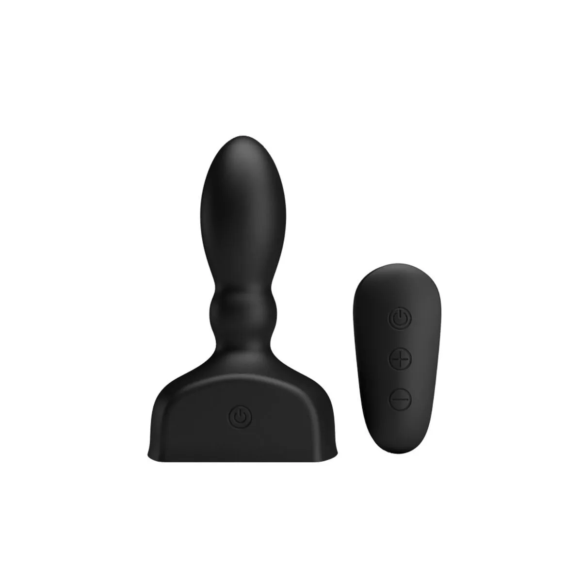 Schwarzer aufblasbarer Analstecker mit Fernbedienung von Mr Play | Fesselliebe.de