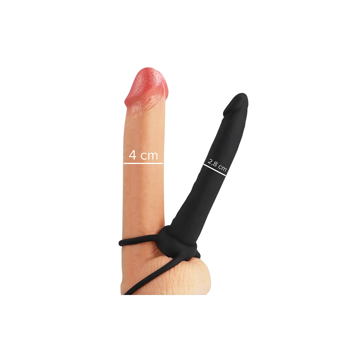 Cobi Onyx Anal Dildo mit Schwanz- und Hodenring 13 cm Silikon von Mythology Fantasy Dildo | Fesselliebe.de