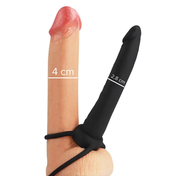 Cobi Onyx Anal Dildo mit Schwanz- und Hodenring 13 cm Silikon von Mythology Fantasy Dildo | Fesselliebe.de