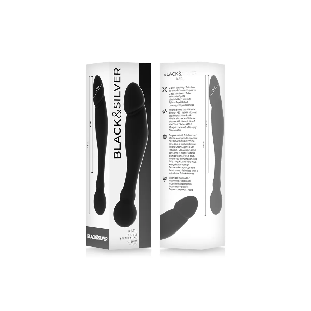 Karl G-Punkt-Stimulierender Dildo 18 cm von Black&Silver | Fesselliebe.de