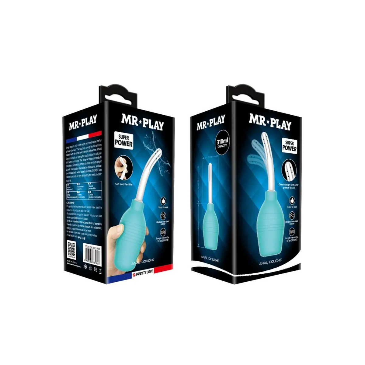 Anal-Birne-Blaue Gummi-Dusche von Mr Play | Fesselliebe.de