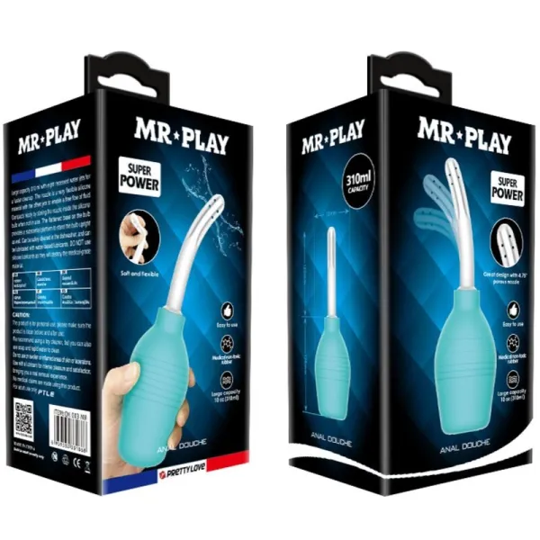 Anal-Birne-Blaue Gummi-Dusche von Mr Play | Fesselliebe.de