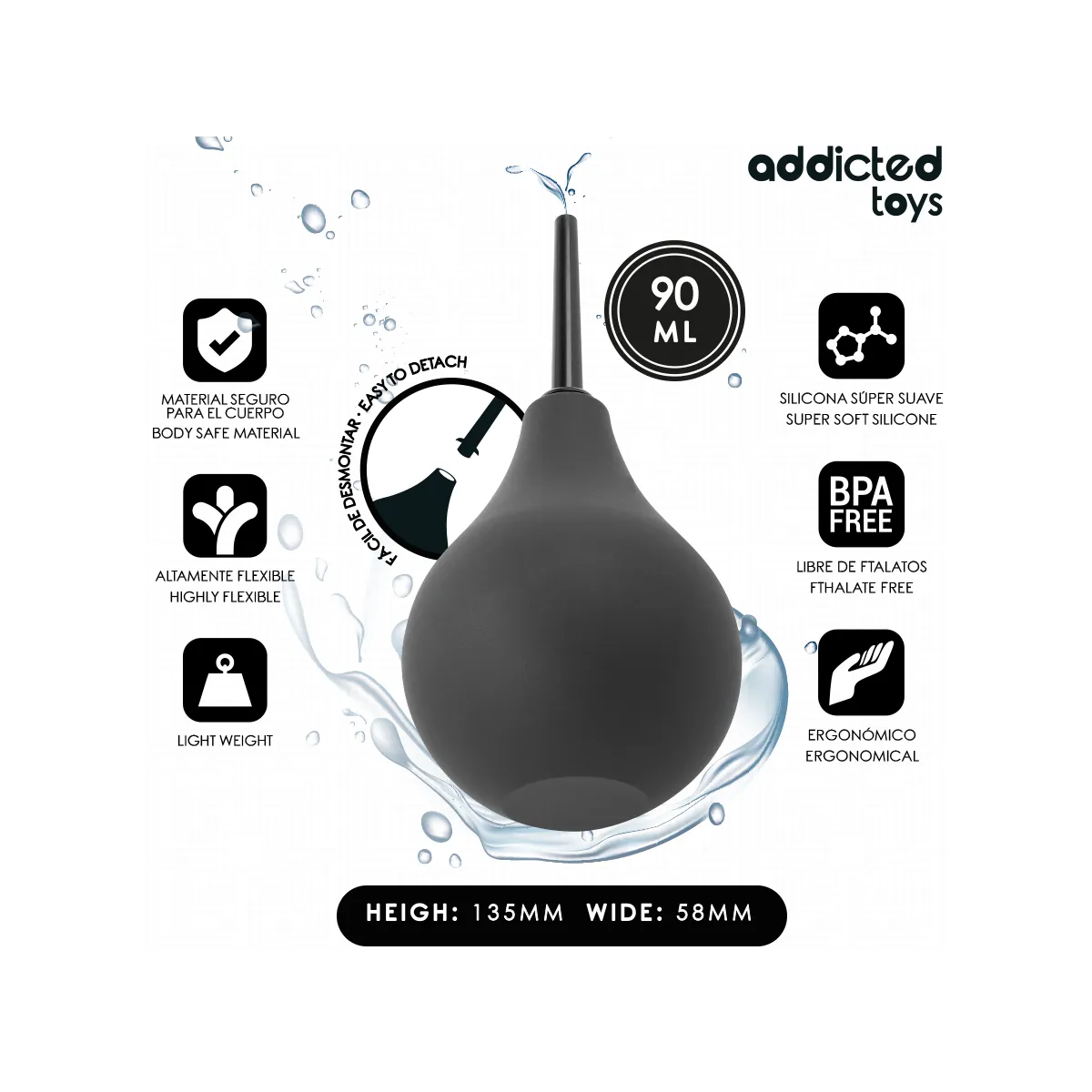 Reise-Analreiniger Grösse S 90 ml von Addicted Toys | Fesselliebe.de